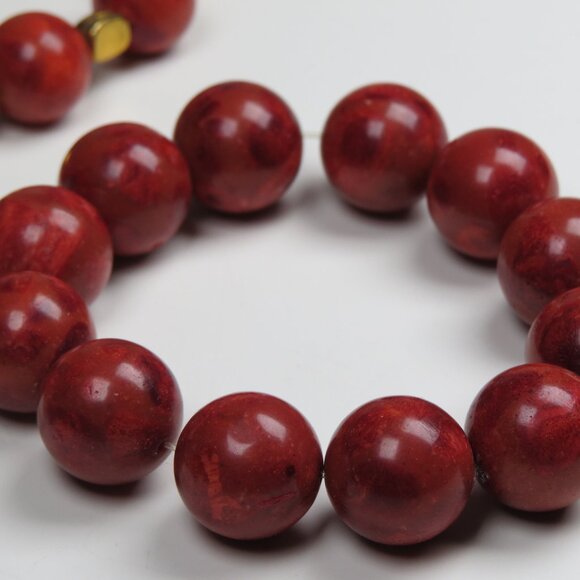 Genuine Bamboo Coral  18 plated Beads Bracelets X 3 Pieces Lot Sale. - Picture 4 of 6